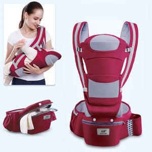 Breathable 3 in 1 Ergonomic Baby Carrier with Wrap Hipseat  [Kangaroo style] perfect for home and Travel