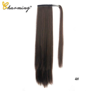 CHARMING Long Curly Clip In Hair Tail False Sport Hair Ponytail Hairpiece With Hairpins Synthetic Hair Pony Tail Hair Extension