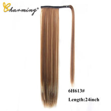 Load image into Gallery viewer, CHARMING Long Curly Clip In Hair Tail False Sport Hair Ponytail Hairpiece With Hairpins Synthetic Hair Pony Tail Hair Extension
