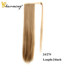 Load image into Gallery viewer, CHARMING Long Curly Clip In Hair Tail False Sport Hair Ponytail Hairpiece With Hairpins Synthetic Hair Pony Tail Hair Extension
