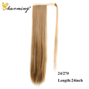 CHARMING Long Curly Clip In Hair Tail False Sport Hair Ponytail Hairpiece With Hairpins Synthetic Hair Pony Tail Hair Extension