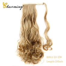 Load image into Gallery viewer, CHARMING Long Curly Clip In Hair Tail False Sport Hair Ponytail Hairpiece With Hairpins Synthetic Hair Pony Tail Hair Extension
