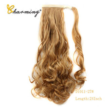 Load image into Gallery viewer, CHARMING Long Curly Clip In Hair Tail False Sport Hair Ponytail Hairpiece With Hairpins Synthetic Hair Pony Tail Hair Extension
