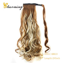 Load image into Gallery viewer, CHARMING Long Curly Clip In Hair Tail False Sport Hair Ponytail Hairpiece With Hairpins Synthetic Hair Pony Tail Hair Extension
