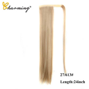 CHARMING Long Curly Clip In Hair Tail False Sport Hair Ponytail Hairpiece With Hairpins Synthetic Hair Pony Tail Hair Extension