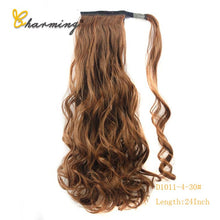 Load image into Gallery viewer, CHARMING Long Curly Clip In Hair Tail False Sport Hair Ponytail Hairpiece With Hairpins Synthetic Hair Pony Tail Hair Extension
