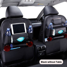 Load image into Gallery viewer, Car Seat Back Organizer Plus Leather Pad Bag. Car Storage Organizer and Foldable Table/Tray Travel Storage Bag Auto Accessories
