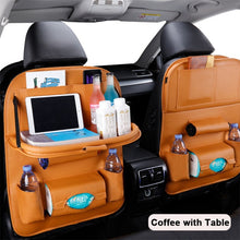Load image into Gallery viewer, Car Seat Back Organizer Plus Leather Pad Bag. Car Storage Organizer and Foldable Table/Tray Travel Storage Bag Auto Accessories

