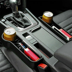 Car Seat Gap Slit Pocket Catcher Organizer PU Leather Storage Box Phone Bottle Cup Holder Auto Car Accessories Interior