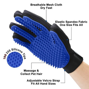 pet Grooming Gloves for Cats, dogs horses. for easy Deshedding, Cleaning  and Massaging