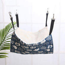 Load image into Gallery viewer, Designer Pet Hammock, made from pure cotton, for Mouse Ferrets, Guinea Pig Cat. Hanging Bed for pets
