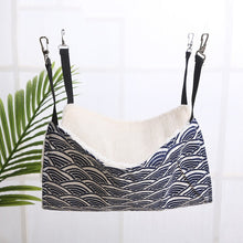 Load image into Gallery viewer, Designer Pet Hammock, made from pure cotton, for Mouse Ferrets, Guinea Pig Cat. Hanging Bed for pets

