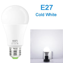 Load image into Gallery viewer, 15W B22 E27 WiFi Smart Light Bulb with dimmable effects, works with Alexa Google Assistant Control Wake up Smart Lamp Night Light
