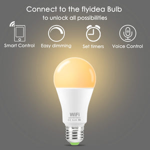 15W B22 E27 WiFi Smart Light Bulb with dimmable effects, works with Alexa Google Assistant Control Wake up Smart Lamp Night Light