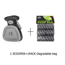 Load image into Gallery viewer, Pet Travel Foldable Poop Scooper With 1 Roll Decomposable bags.  Scoops Clean, leaves no mess Pick Up Excreta Cleaner
