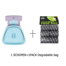 Load image into Gallery viewer, Pet Travel Foldable Poop Scooper With 1 Roll Decomposable bags.  Scoops Clean, leaves no mess Pick Up Excreta Cleaner
