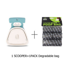 Load image into Gallery viewer, Pet Travel Foldable Poop Scooper With 1 Roll Decomposable bags.  Scoops Clean, leaves no mess Pick Up Excreta Cleaner
