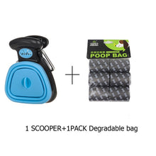 Load image into Gallery viewer, Pet Travel Foldable Poop Scooper With 1 Roll Decomposable bags.  Scoops Clean, leaves no mess Pick Up Excreta Cleaner
