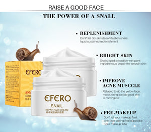 Snail Face Cream, Anti-wrinkle agents, Firming and Anti Aging.  Anti Acne Scar Whitening Face Cream for Face Skin Care Moisturizing Cream