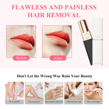 Load image into Gallery viewer, Electric Painless Hair Removal for women, Upper Lip, Cheeks and face Hair Remover Bikini Shaver Lipstick Style
