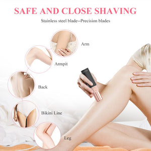 Electric Painless Hair Removal for women, Upper Lip, Cheeks and face Hair Remover Bikini Shaver Lipstick Style