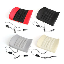 Load image into Gallery viewer, Electric massage Lumbar Cushion For Cars and Offices Seat. Supports Rest and acts as a Back Pillow for your Chairs. Waist Sofa vibration (lumbar pad)
