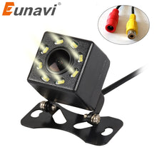 Load image into Gallery viewer, Eunavi 8 LED Night Vision Car Rear View Camera perfect Parking Camera with Waterproof Shockproof Wide Angle HD Color Image
