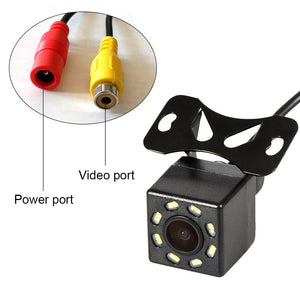 Eunavi 8 LED Night Vision Car Rear View Camera perfect Parking Camera with Waterproof Shockproof Wide Angle HD Color Image