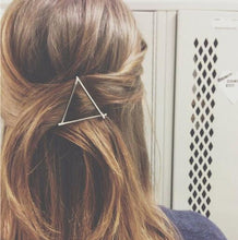 Load image into Gallery viewer, Fashion Metal Leaf Hair Clip Barrettes Hairpin Barrette Hair Claws Women Girls Trend Charm Moon Round Triangle
