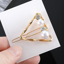 Load image into Gallery viewer, Fashion Metal Leaf Hair Clip Barrettes Hairpin Barrette Hair Claws Women Girls Trend Charm Moon Round Triangle
