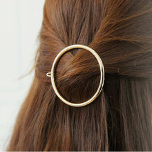 Load image into Gallery viewer, Fashion Metal Leaf Hair Clip Barrettes Hairpin Barrette Hair Claws Women Girls Trend Charm Moon Round Triangle
