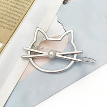 Load image into Gallery viewer, Fashion Metal Leaf Hair Clip Barrettes Hairpin Barrette Hair Claws Women Girls Trend Charm Moon Round Triangle
