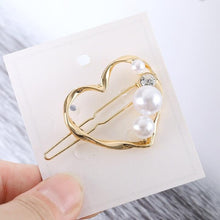 Load image into Gallery viewer, Fashion Metal Leaf Hair Clip Barrettes Hairpin Barrette Hair Claws Women Girls Trend Charm Moon Round Triangle
