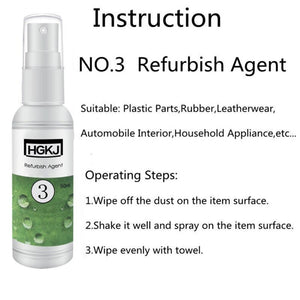 HGKJ-3-50ml Car Interior Leather Seats and Plastic Maintenance Cleaner. acts as a Refurbisher Agent. PREMIUM LEATHER CARE