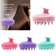 Load image into Gallery viewer, soothing Handheld Massage Comb, Portable Silicone Shampoo Scalp massager. relaxing head massage brush/comb
