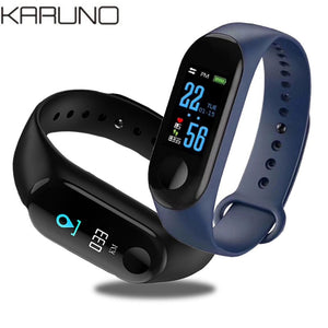 KARUNO Smart Watch for Men Women works with iOS and Android. Blood Pressure, Heart Rate Monitor, Bracelet Fitness Tracker Smart Band Sport Watch