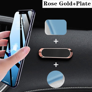 extra strong Magnetic Car Phone Holder, Dashboard Mini Strip Shape Stand For iPhone and android Metal Magnet GPS Car Mount for Wall