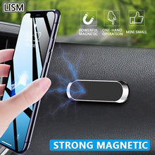 Load image into Gallery viewer, extra strong Magnetic Car Phone Holder, Dashboard Mini Strip Shape Stand For iPhone and android Metal Magnet GPS Car Mount for Wall
