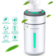 Load image into Gallery viewer, Mini Car Air Purifier Humidifier for Car Home Desktop Pm2.5 7Colors Lamp Aromatherapy USB Charging Auto Mist Air Freshener
