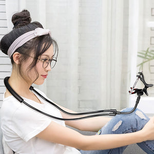 Mobile Phone Holder. Lazy Hanging Necklace style.  Bracket Bed 360 Degree Phones Holder Stand For iPhones and androids