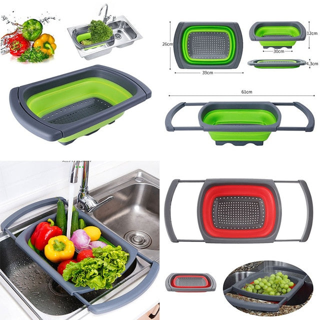 Multifunctional Vegetable Slicer Household Shredder Chip Grater Chopper Kitchen Tools Gadgets Vegetable Cutter Draining Basket