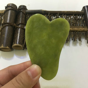 Natural Jade Scraping Board, Facial Massager and Pressure Therapy Scrape.r Health Care Beauty Massage Tool for Face