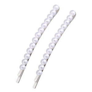 New luxurious 2-5pcs Fashion Snap Button Pearl Hair Clip Women Sweet geometry Simulated pearl Épingle à cheveux Party Jeweley Gift