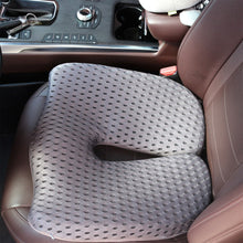 Load image into Gallery viewer, Non-Slip Memory Foam Seat and Cushion For SCIATICA AND COCCYX PREVENTION. Orthopedic support.  Car, Office Chair, Wheelchair support Tailbone.
