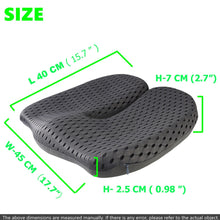 Load image into Gallery viewer, Non-Slip Memory Foam Seat and Cushion For SCIATICA AND COCCYX PREVENTION. Orthopedic support.  Car, Office Chair, Wheelchair support Tailbone.
