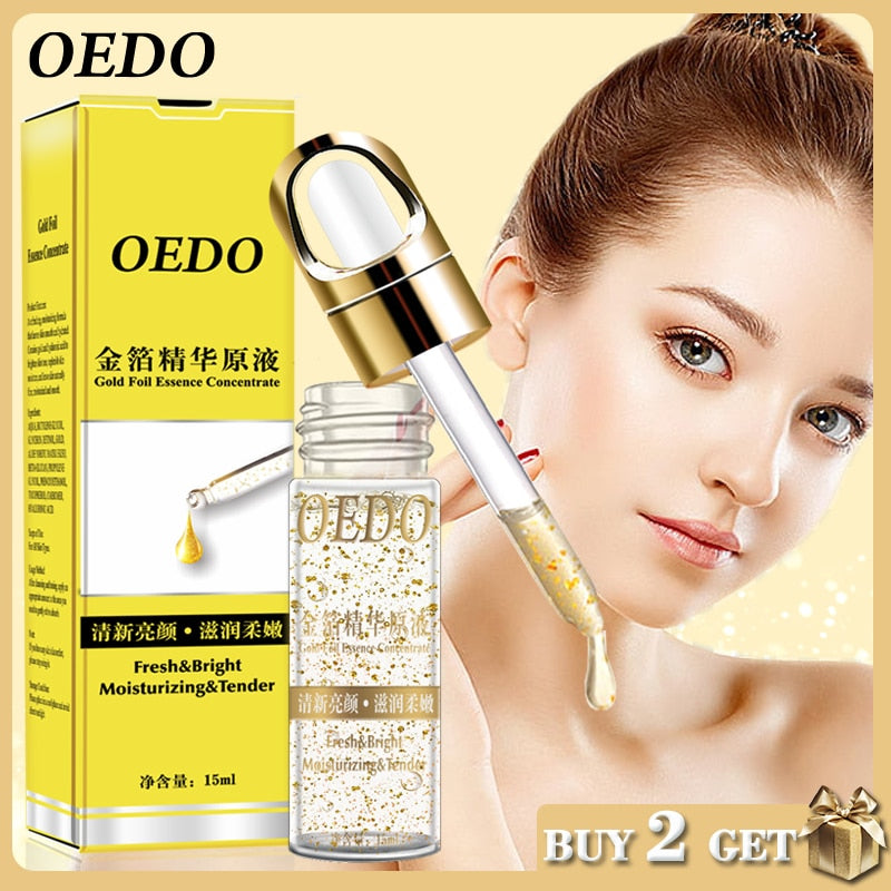 Pores shrinking serum Gold Hyaluronic Acid liquid Moisturizing Face Serum Whitening Plant Skin Care Anti Aging Anti Wrinkle Cream