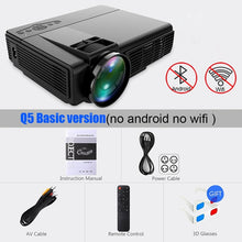 Load image into Gallery viewer, POWERFUL  Mini Projector 2600 Lumens 800*600dpi Support 720P LED. runs Android Wireless Sync Display For smart Phones
