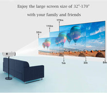 Load image into Gallery viewer, POWERFUL  Mini Projector 2600 Lumens 800*600dpi Support 720P LED. runs Android Wireless Sync Display For smart Phones
