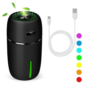 Portable LED Car Air Humidifier and Essential Oil Diffuser. Mini USB Air Humidifier Purifier Car ultrasonic Aromatherapy Diffuser USB