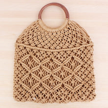Load image into Gallery viewer, Round Straw Beach Bag Vintage Handmade Woven Shoulder Bag Raffia circle Rattan bags Bohemian Summer Vacation Casual Bags
